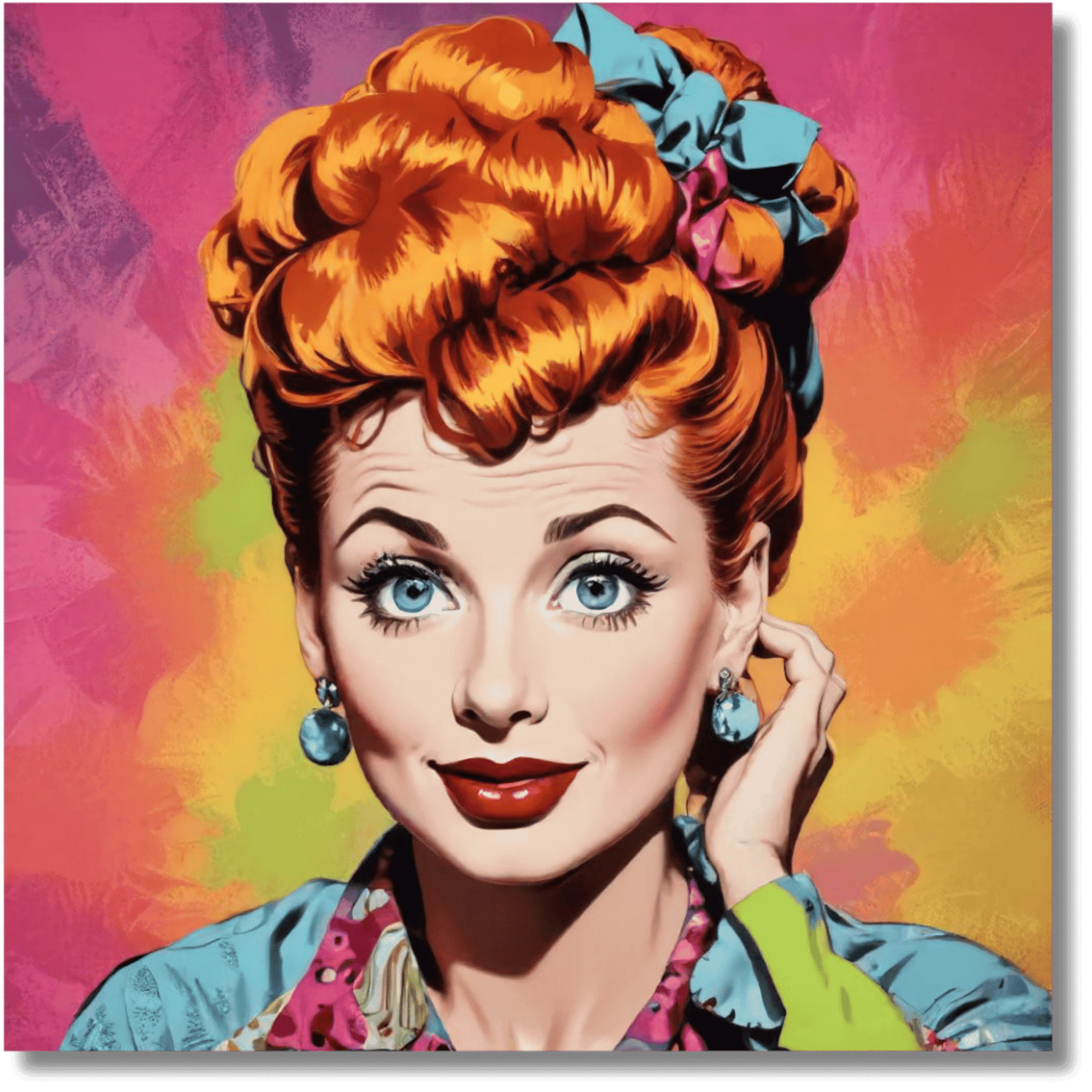 I Love Lucy - Pop Art Metal Print